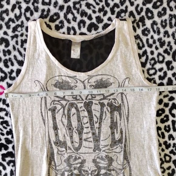 Y2K LOVE Brass Button Tracing Conquer The Beauty Sheer Back Sleeveless Top - Picture 8 of 12